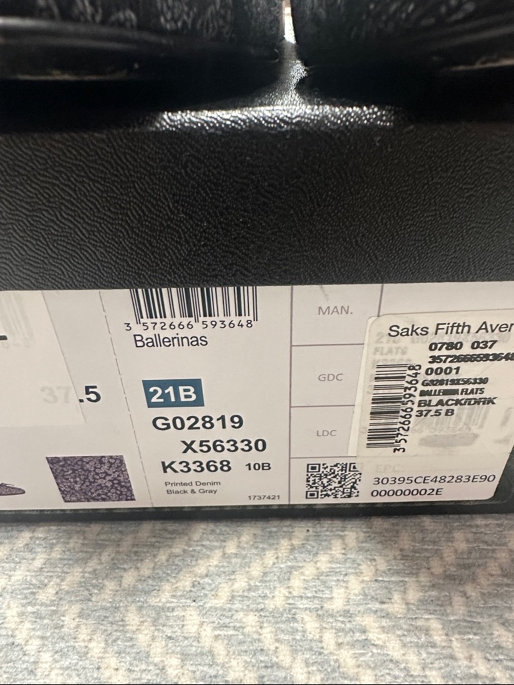 CHANEL Black denim  CC Logo Ballet Flats - Picture 8 of 11